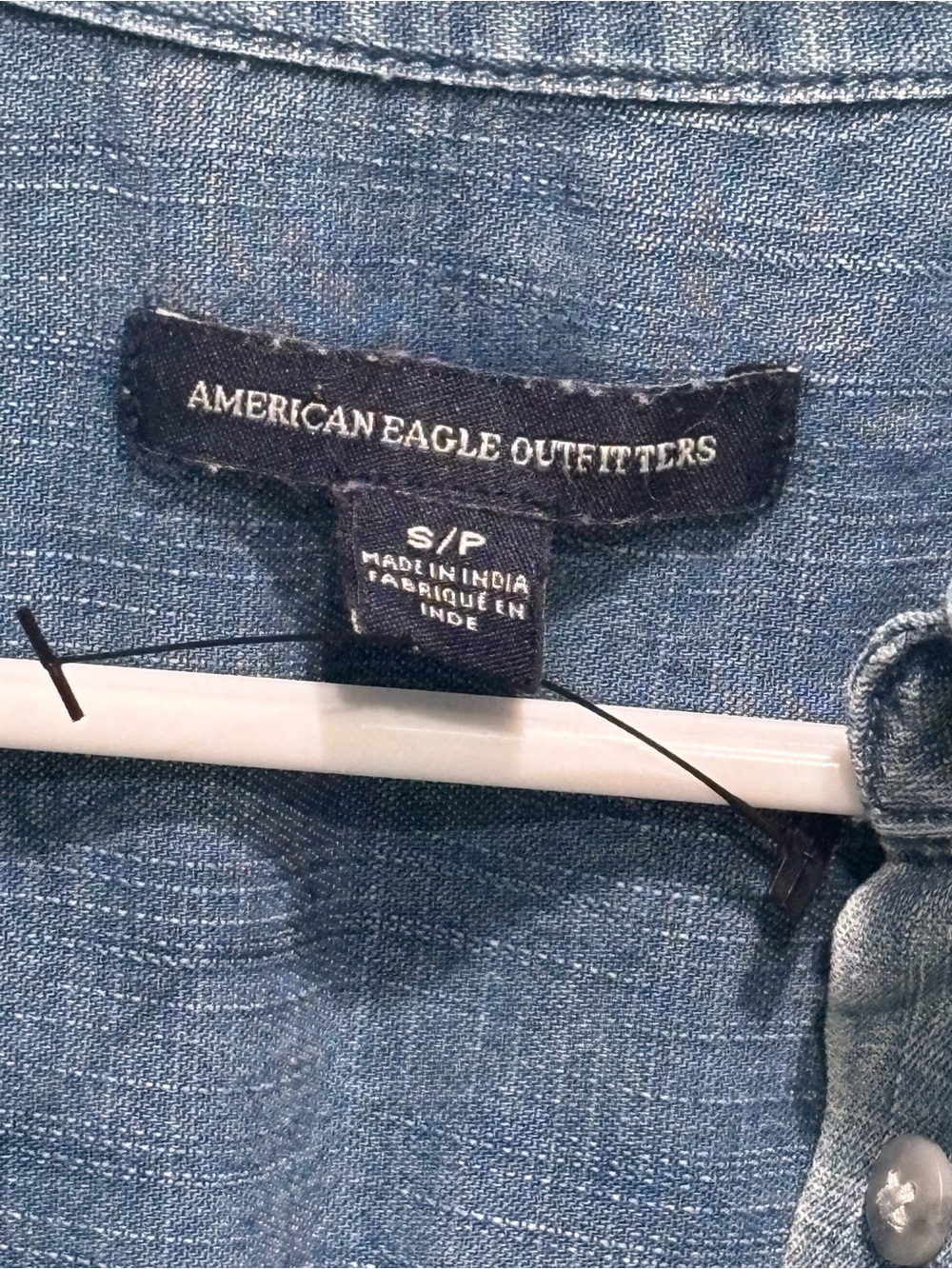 American Eagle Outfitters light blue denim shirt dress - Picture 2 of 3